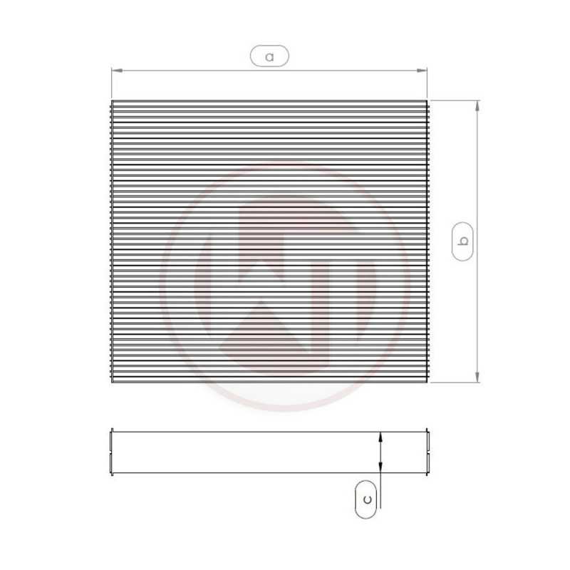Core de radiateur eau 563x468x32 Core de radiateur eau 563x468x32