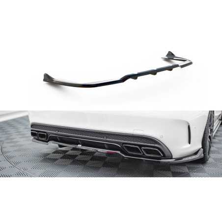 Maxton Design-Central Arriere Splitter (avec une barre verticale) Mercedes-AMG C63 Sedan / Estate W205 / S205 