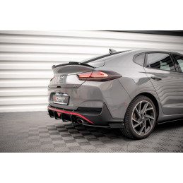 Maxton Design-Street Pro Lame Du Pare Chocs Arriere + Flaps Hyundai I30 Fastback N-Line Mk3 Facelift 