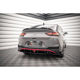 Maxton Design-Street Pro Lame Du Pare Chocs Arriere + Flaps Hyundai I30 Fastback N-Line Mk3 Facelift 