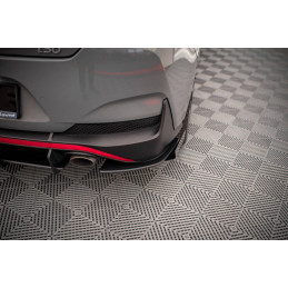 Maxton Design-Street Pro Lame Du Pare Chocs Arriere + Flaps Hyundai I30 Fastback N-Line Mk3 Facelift 