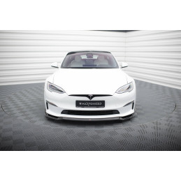 Maxton Design-Lame Du Pare-Chocs Avant V.2 Tesla Model S Plaid Mk1 Facelift 