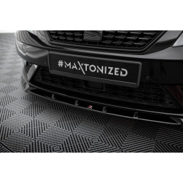 Maxton Design-Lame Du Pare-Chocs Avant V.1 Seat Leon Mk3 Facelift 