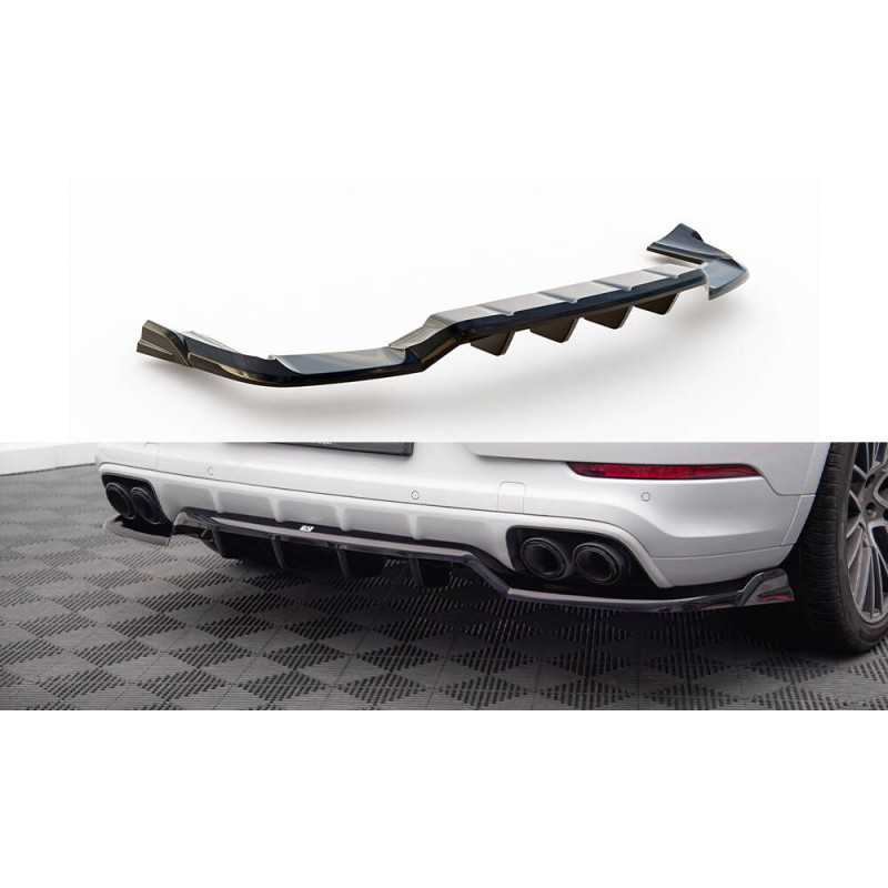 Maxton Design-Central Arriere Splitter (avec une barre verticale) Porsche Cayenne Coupe Mk3 