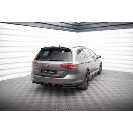 Maxton Design-Central Arriere Splitter (avec une barre verticale) Volkswagen Passat R-Line B8 
