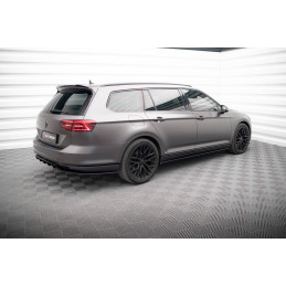 Maxton Design-Central Arriere Splitter (avec une barre verticale) Volkswagen Passat R-Line B8 