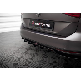 Maxton Design-Central Arriere Splitter (avec une barre verticale) Volkswagen Passat R-Line B8 