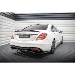 Maxton Design-Central Arriere Splitter (avec une barre verticale) Mercedes-Benz S AMG-Line W222 Facelift 