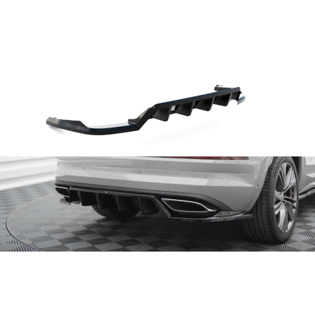 Maxton Design-Central Arriere Splitter (avec une barre verticale) Skoda Kodiaq RS Mk1 Facelift 