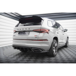 Maxton Design-Central Arriere Splitter (avec une barre verticale) Skoda Kodiaq RS Mk1 Facelift 