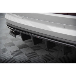 Maxton Design-Central Arriere Splitter (avec une barre verticale) Skoda Kodiaq RS Mk1 Facelift 