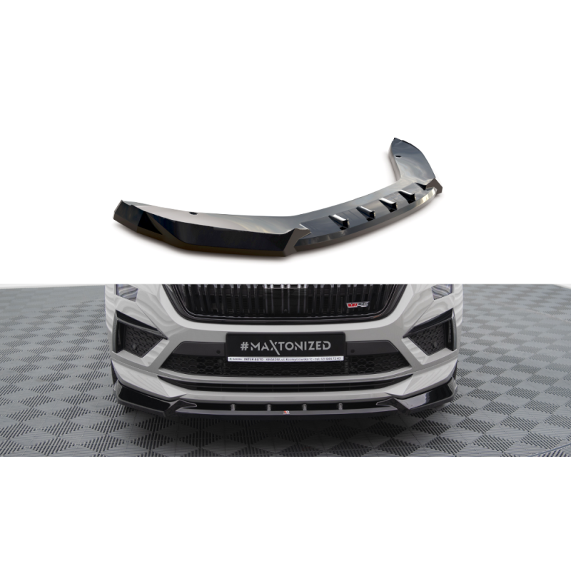 Maxton Design-Lame Du Pare-Chocs Avant V.1 Skoda Kodiaq RS Mk1 Facelift 