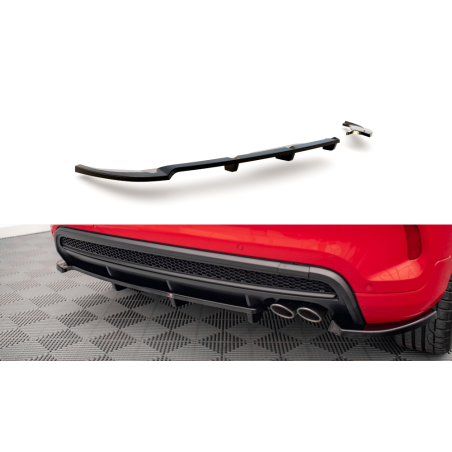 Maxton Design-Central Arriere Splitter (avec une barre verticale) Fiat 500X Sport Mk1 Facelift 