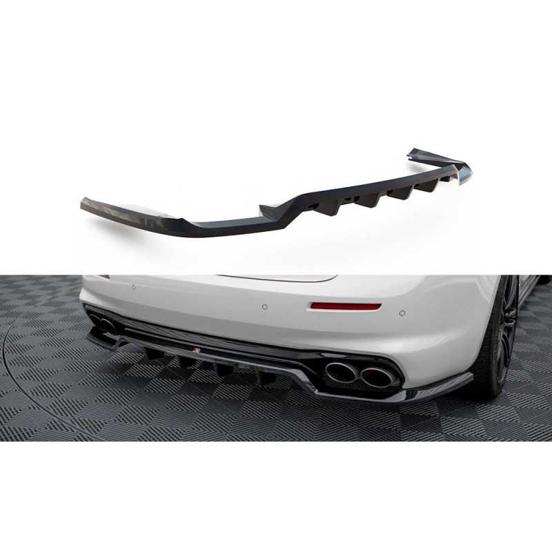 Maxton Design-Central Arriere Splitter (avec une barre verticale) Maserati Ghibli Mk3 Facelift 