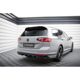 Maxton Design-Central Arriere Splitter (avec une barre verticale) Volkswagen Passat R-Line B8 Facelift 