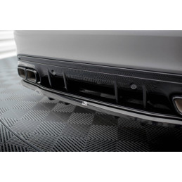 Maxton Design-Central Arriere Splitter (avec une barre verticale) Mercedes-AMG C63 Sedan / Estate W205 Facelift 
