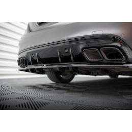 Maxton Design-Central Arriere Splitter (avec une barre verticale) Mercedes-AMG C63 Sedan / Estate W205 Facelift 