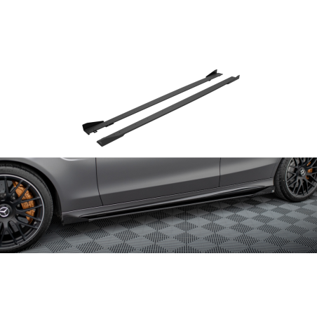 Maxton Design-Street Pro Rajouts Des Bas De Caisse + Flaps Mercedes-AMG C63 Sedan / Estate W205 Facelift 