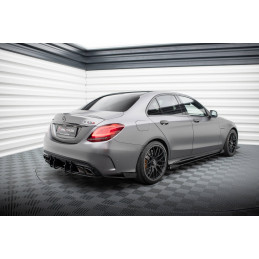 Maxton Design-Street Pro Lame Du Pare Chocs Arriere + Flaps Mercedes-AMG C63 Sedan / Estate W205 Facelift 