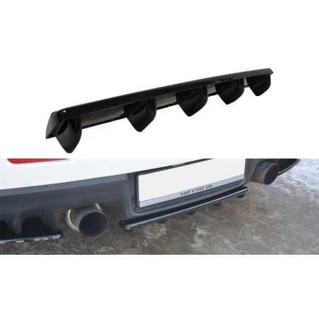 Maxton Design-CENTRAL ARRIÈRE SPLITTER Mitsubishi Lancer Evo X (avec barres verticales) 