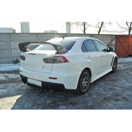 Maxton Design-CENTRAL ARRIÈRE SPLITTER Mitsubishi Lancer Evo X (avec barres verticales) 
