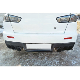 Maxton Design-CENTRAL ARRIÈRE SPLITTER Mitsubishi Lancer Evo X (avec barres verticales) 