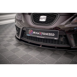 Maxton Design-LAME DE PARE-CHOCS AVANT SEAT LEON MK2 CUPRA FR (AVANT FACELIFT) 