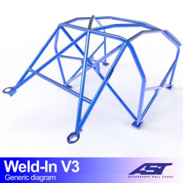 Arceau de Sécurité TOYOTA MR-2 (W30) 2-doors Roadster WELD IN V3 