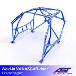 Arceau de Sécurité BMW (E30) 3-Series 2-doors Coupe RWD WELD IN V4 NASCAR-door pour drift 