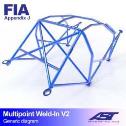 Arceau de Sécurité SEAT 124 4-doors Sedan MULTIPOINT WELD IN V2 