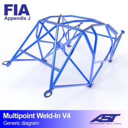 Arceau de Sécurité SEAT 124 4-doors Sedan MULTIPOINT WELD IN V4 