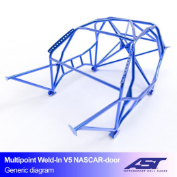 Arceau de Sécurité BMW (E36) 3-Series 3-doors Compact RWD MULTIPOINT WELD IN V5 NASCAR-door pour drift 