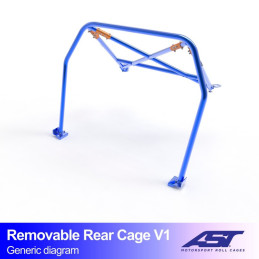 Demi-Arceau PORSCHE 997 2-doors Coupe RWD REMOVABLE REAR CAGE V1 