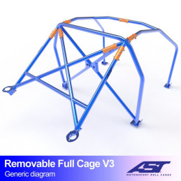 Arceau de Sécurité PORSCHE 914 (1964-1976) 2-doors Targa RWD REMOVABLE FULL CAGE V3 