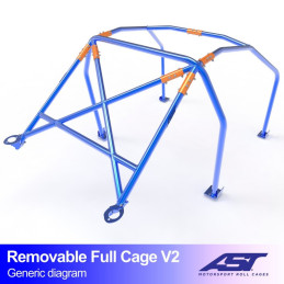 Arceau de Sécurité PORSCHE 968 (1992-1995) 3-doors Coupe RWD REMOVABLE FULL CAGE V2 