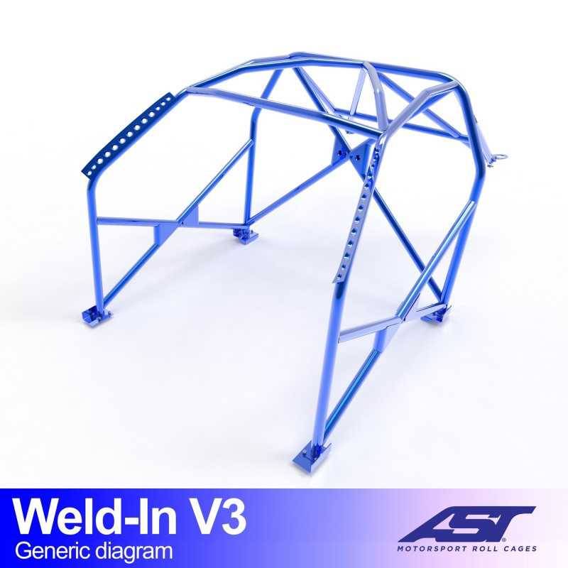 Arceau de Sécurité PORSCHE 968 (1992-1995) 3-doors Coupe RWD WELD IN V3 Arceau de Sécurité PORSCHE 968 (1992-1995) 3-doors Coupe RWD WELD IN V3