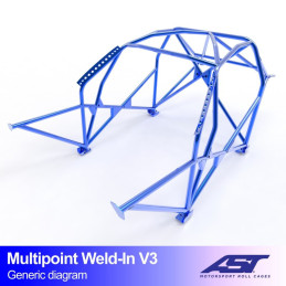 Arceau de Sécurité BMW (E92) 3-Series 2-doors Coupe RWD MULTIPOINT WELD IN V3 