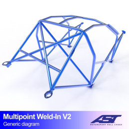 Arceau de Sécurité BMW (E30) 3-Series 4-doors Sedan RWD MULTIPOINT WELD IN V2 