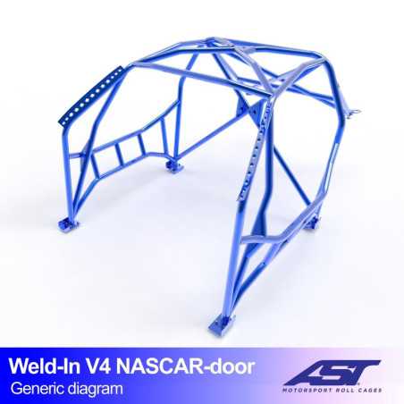 Arceau de Sécurité BMW (E46) 3-Series 3-doors Compact RWD WELD IN V4 NASCAR-door pour drift 