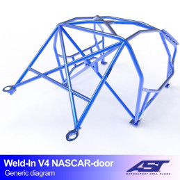 Arceau de Sécurité BMW (E46) 3-Series 3-doors Compact RWD WELD IN V4 NASCAR-door pour drift 