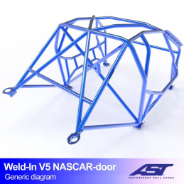 Arceau de Sécurité SUBARU BRZ (ZC6) 2-doors Coupe WELD IN V5 NASCAR-door pour drift 