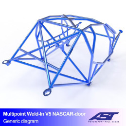 Arceau de Sécurité TOYOTA Supra (Mk3) 3-doors Coupe MULTIPOINT WELD IN V5 NASCAR-door pour drift 