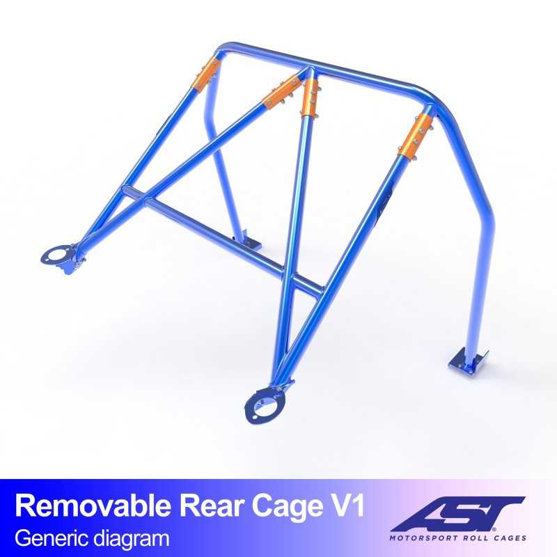 Demi-Arceau TOYOTA MR-2 (W20) 2-doors Roadster REMOVABLE REAR CAGE V1 Demi-Arceau TOYOTA MR-2 (W20) 2-doors Roadster REMOVABLE REAR CAGE V1
