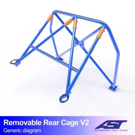 Demi-Arceau TOYOTA MR-2 (W20) 2-doors Roadster REMOVABLE REAR CAGE V2 