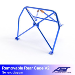 Demi-Arceau TOYOTA MR-2 (W20) 2-doors Roadster REMOVABLE REAR CAGE V2 