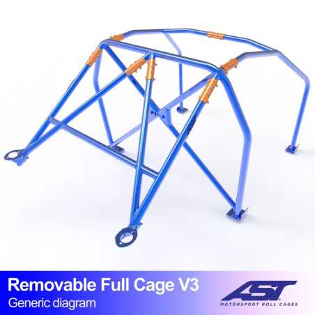 Arceau de Sécurité SUBARU BRZ (ZC6) 2-doors Coupe REMOVABLE FULL CAGE V3 