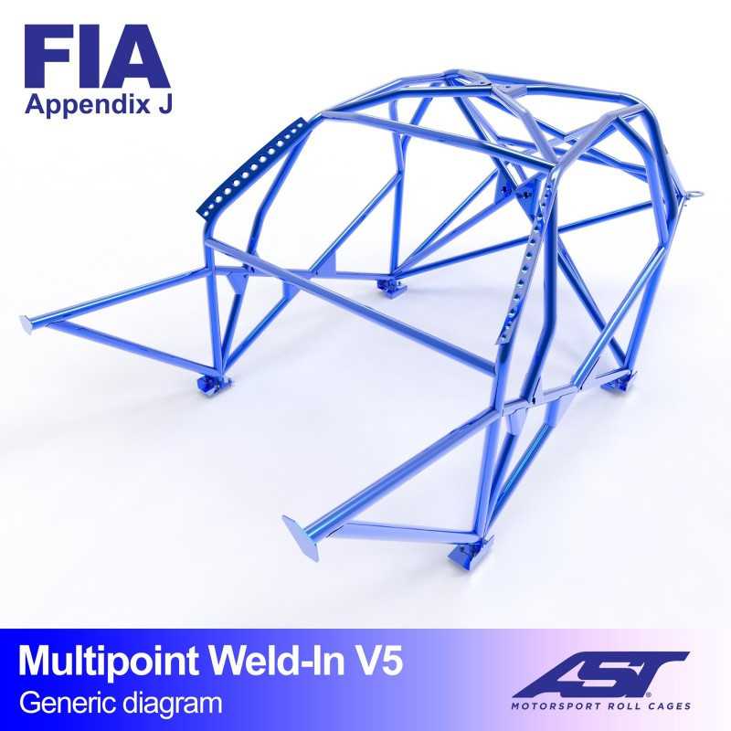 Arceau de Sécurité SEAT Marbella (Tipo 141) 3-doors Hatchback MULTIPOINT WELD IN V5 