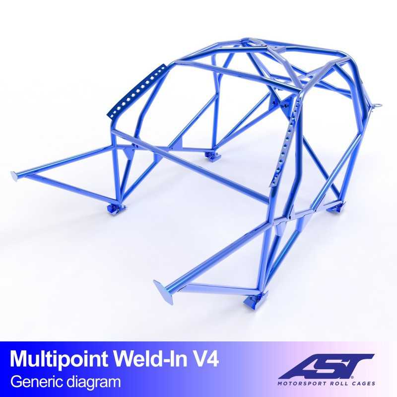 Arceau de Sécurité SEAT Ibiza (6J) 3-doors Hatchback MULTIPOINT WELD IN V4 Arceau de Sécurité SEAT Ibiza (6J) 3-doors Hatchback MULTIPOINT WELD IN V4