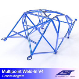 Arceau de Sécurité SEAT Ibiza (6J) 3-doors Hatchback MULTIPOINT WELD IN V4 