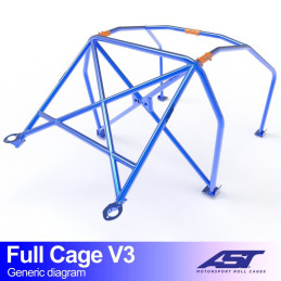 Arceau de Sécurité LANCIA Fulvia (818) 2-doors Coupe FULL CAGE V3 